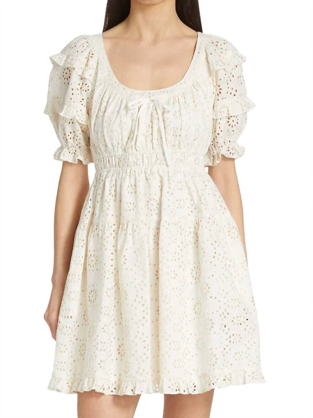 NEW EN SAISON cavaretta mini dress in off white